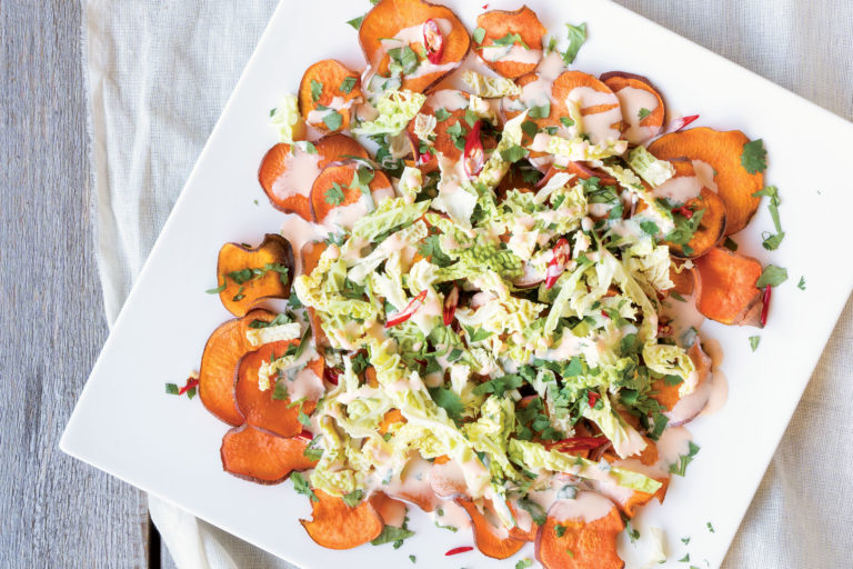 Cheesy Baked Sweet Potato Nachos