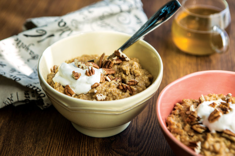 Slow Cooker Pumpkin Pie Steel-Cut Oats