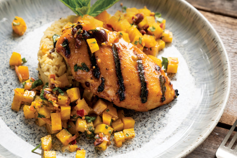 Honey Glazed Chicken with Golden Beet Salsa