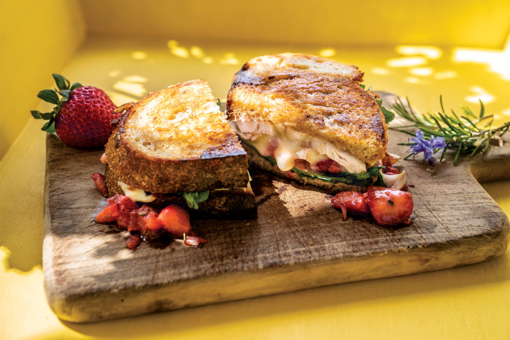 Berry Recipe: Chipotle-Strawberry Chicken Grilled Cheese - Delicious Living
