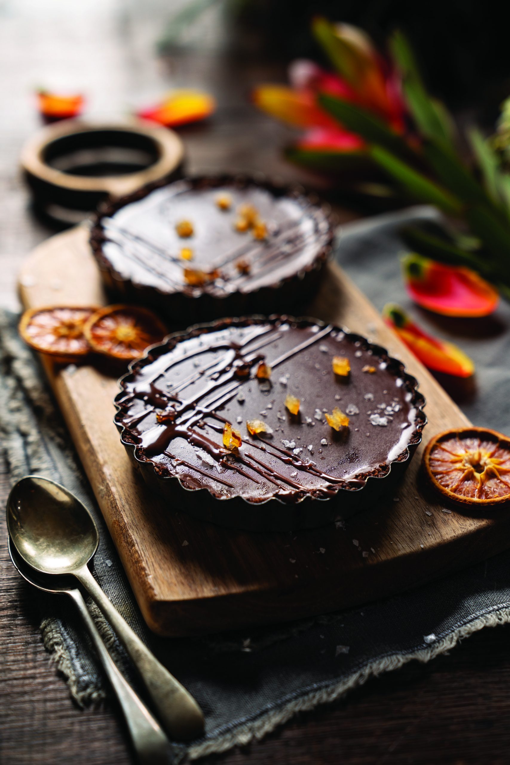 Chocolate Coconut Ganache Cups with Ginger and Orange Delicious Living