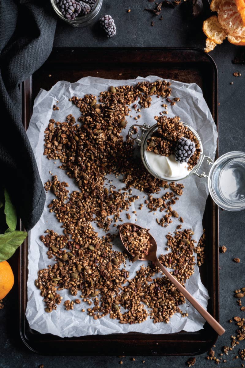 Chocolate and Fennel Granola Delicious Living