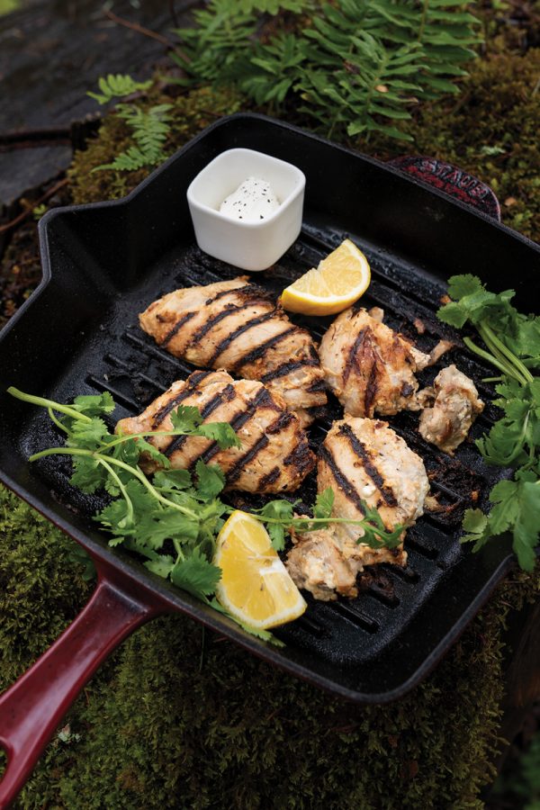Yogurt Marinated Chicken with Lemon and Cilantro