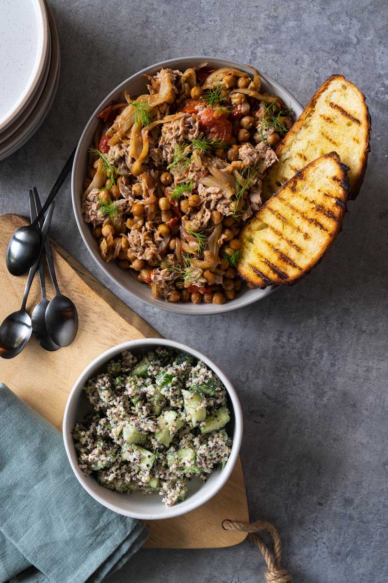 Berbere Spice-Braised Bean, Fennel, and Tomato Bowls - Delicious Living