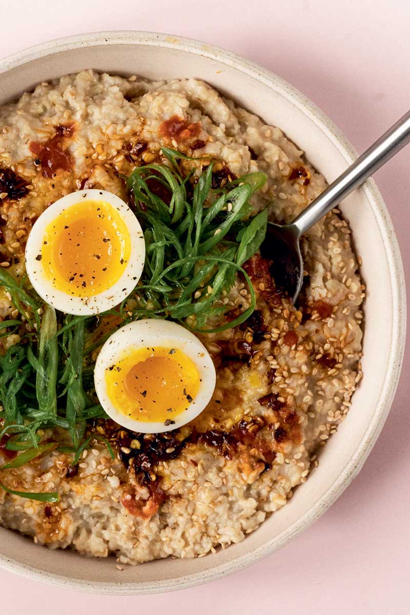 Savory Miso Oatmeal with Green Onions Delicious Living