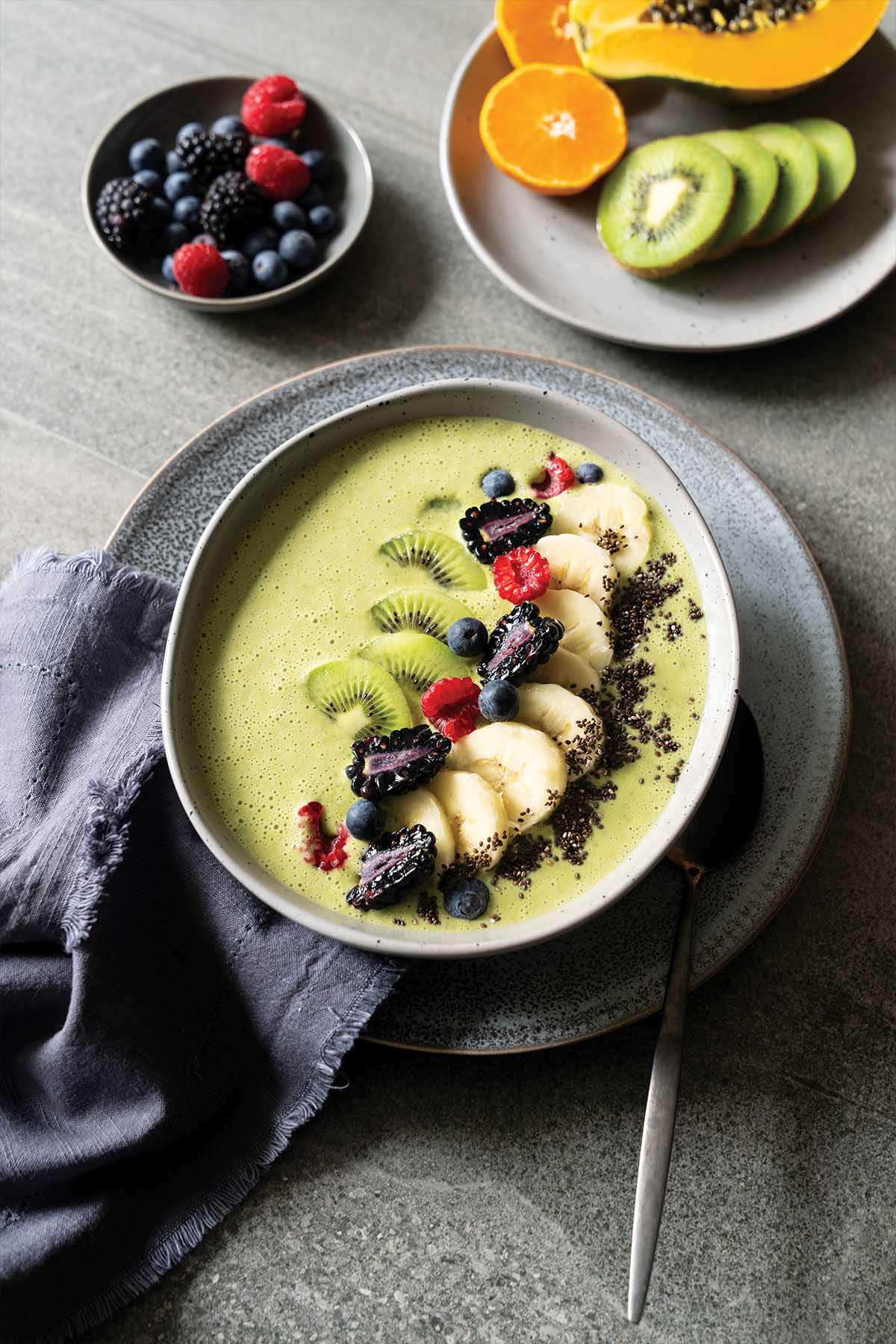 Citrusy Green Tea Smoothie Bowl - Delicious Living