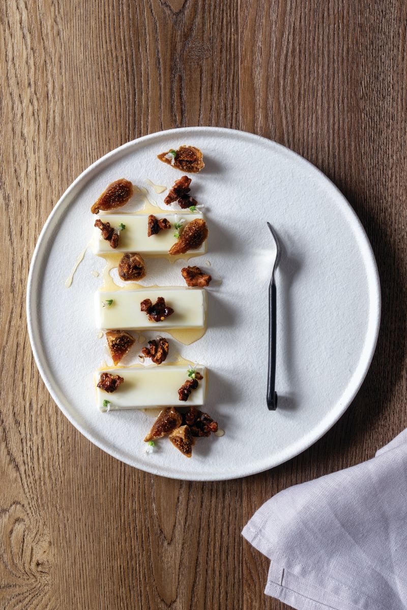 Lemon, Rosemary, Honey, and Goat Milk Panna Cotta with Figs and Walnuts - Delicious Living