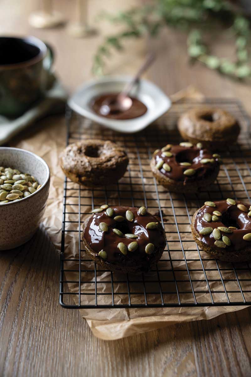 Baked Banana Pumpkin Doughnuts - Delicious Living