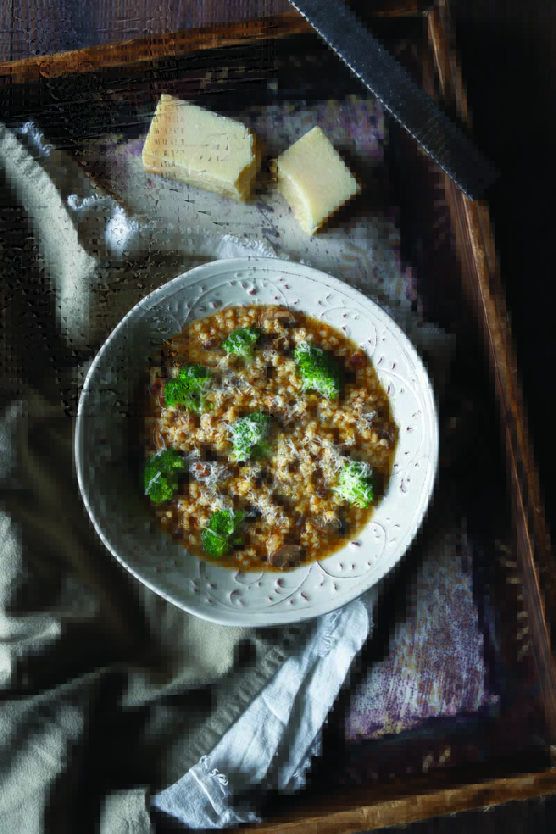 Sausage, Broccoli, and Barley Soup - Delicious Living