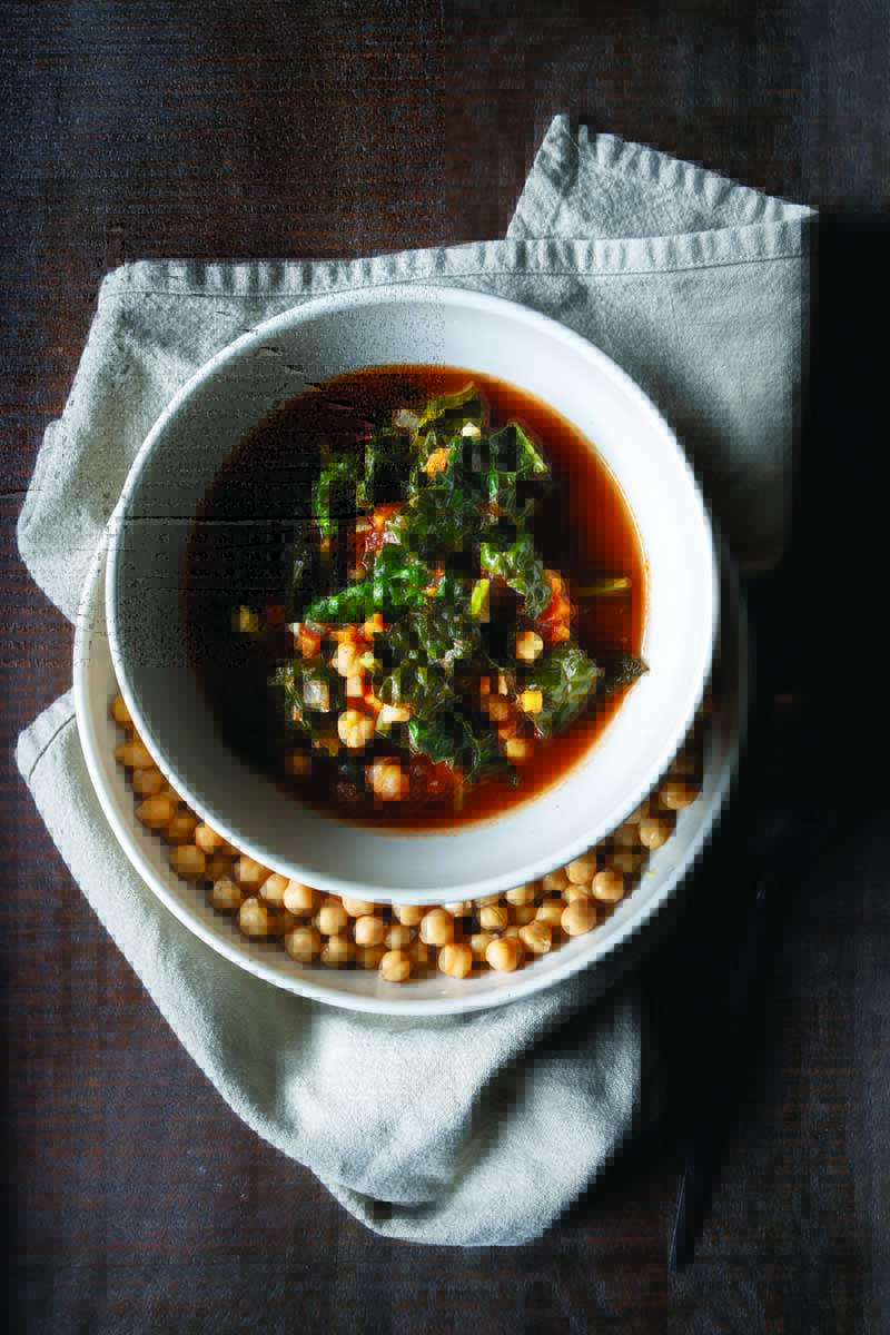 Smoky Garbanzo and Collard Green Soup - Delicious Living