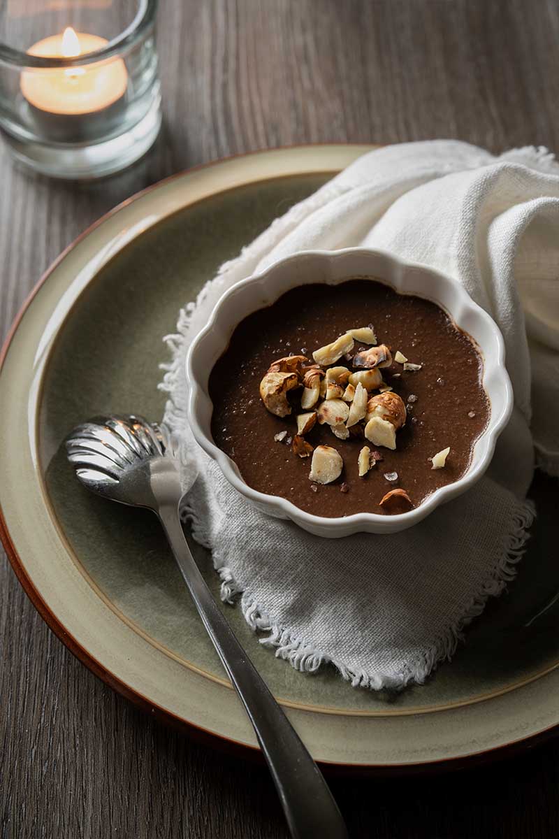 Chocolate Sea Salt Hazelnut Pots de Creme - Delicious Living