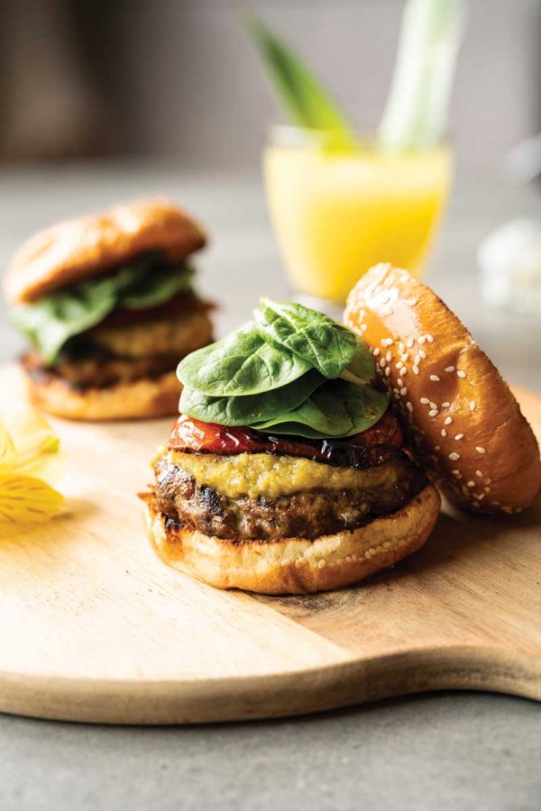 Jerk Turkey Burgers with Grilled Pineapple Sauce Jerk turkey burgers