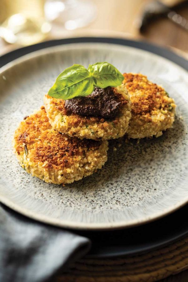 Crabby Cakes with Seaweed Pesto Crabby cakes with seaweed pesto
