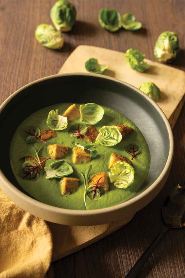 Brussels Sprout and Spinach Saag Tofu ΓÇ£PaneerΓÇ¥ Brussels sprout and spinach saag tofu paneer