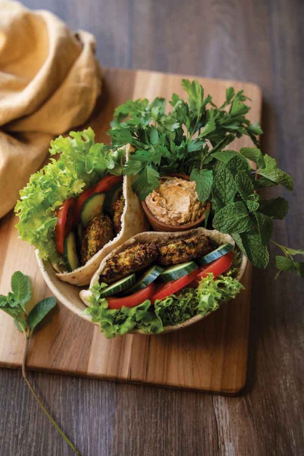 Edamame Falafel Pitas