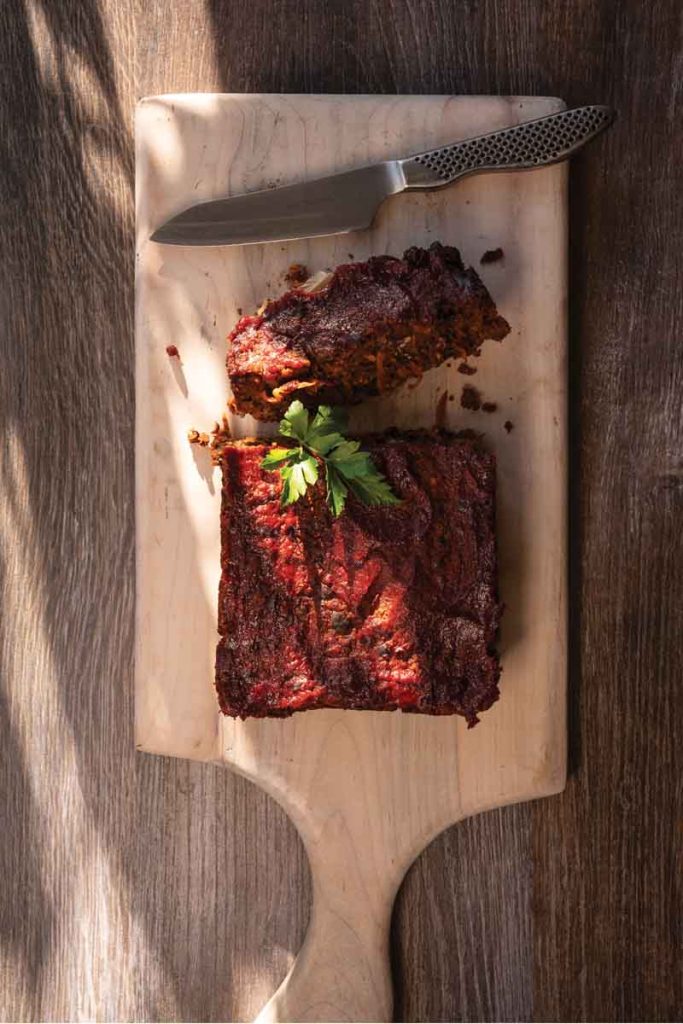 Meaty Bean Loaf with Maple Glaze