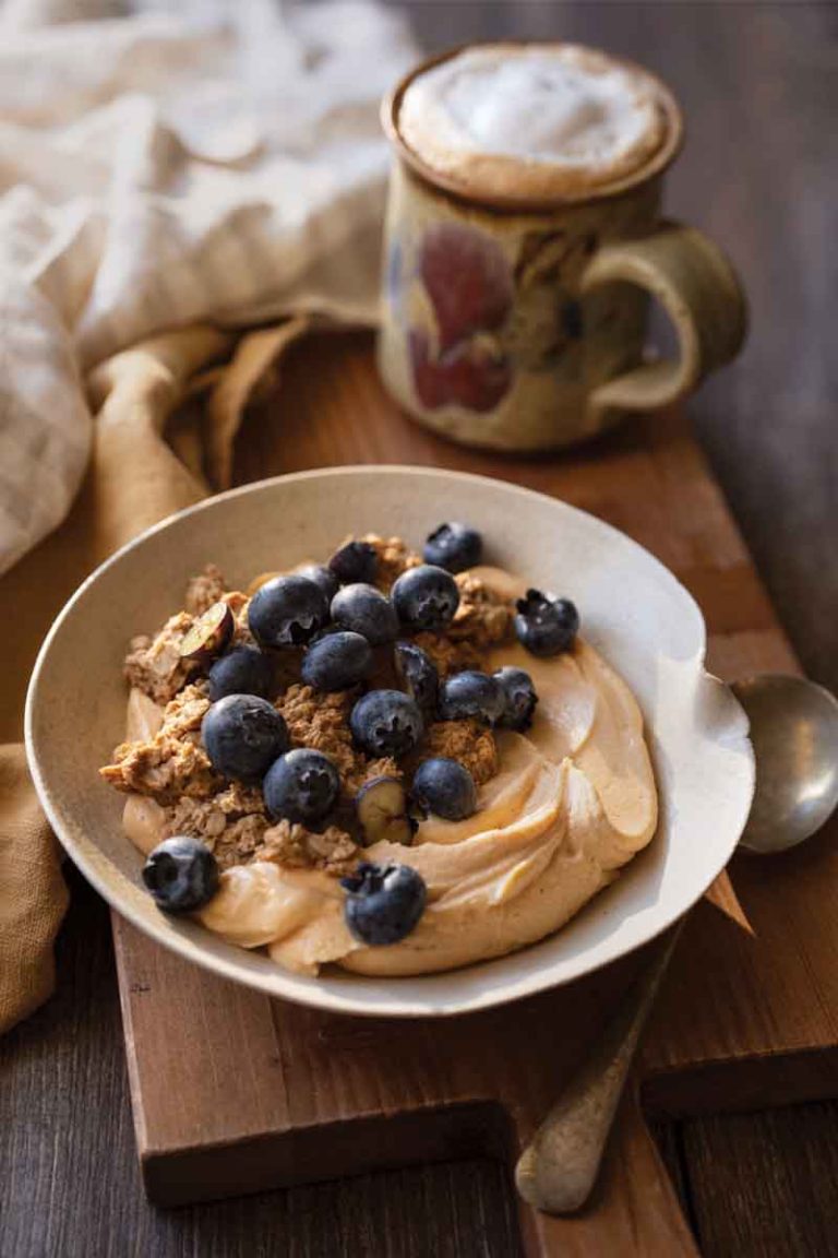 Whipped Cheesecake Bowls with Peanut and Granola Crumble