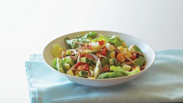 Bacon, Lettuce, and Tomato Salad with Egg - Delicious Living