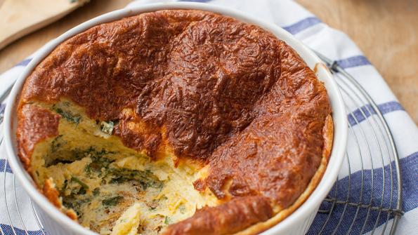 Spinach-Cheese Souffle - Delicious Living