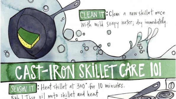 How to clean a cast iron skillet