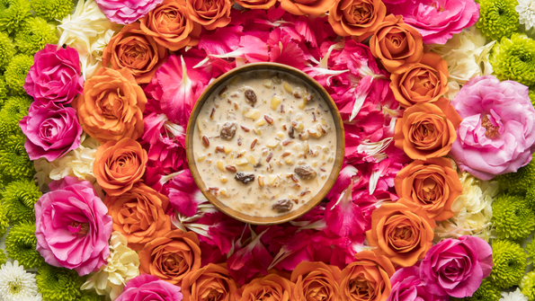 Rose Petal Rice Pudding