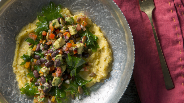 Green Chile Cheese Polenta Bowls